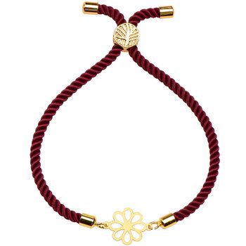 دستبند طلا 18 عیار زنانه کرابو طرح گل مدل Kr1662