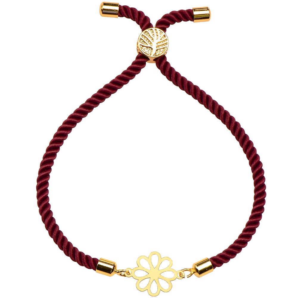 دستبند طلا 18 عیار زنانه کرابو طرح گل مدل Kr1662 -  - 1