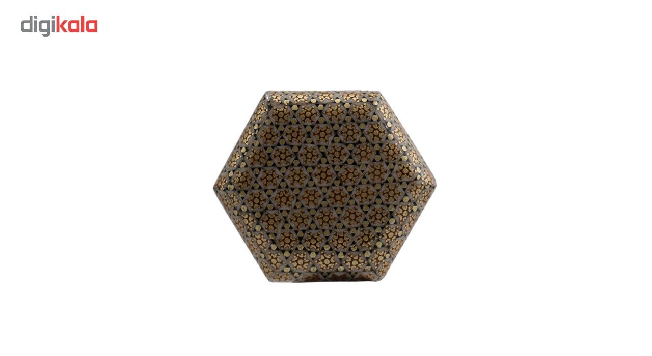 جعبه سکه خاتم کاری رستا طرح 32-16-101