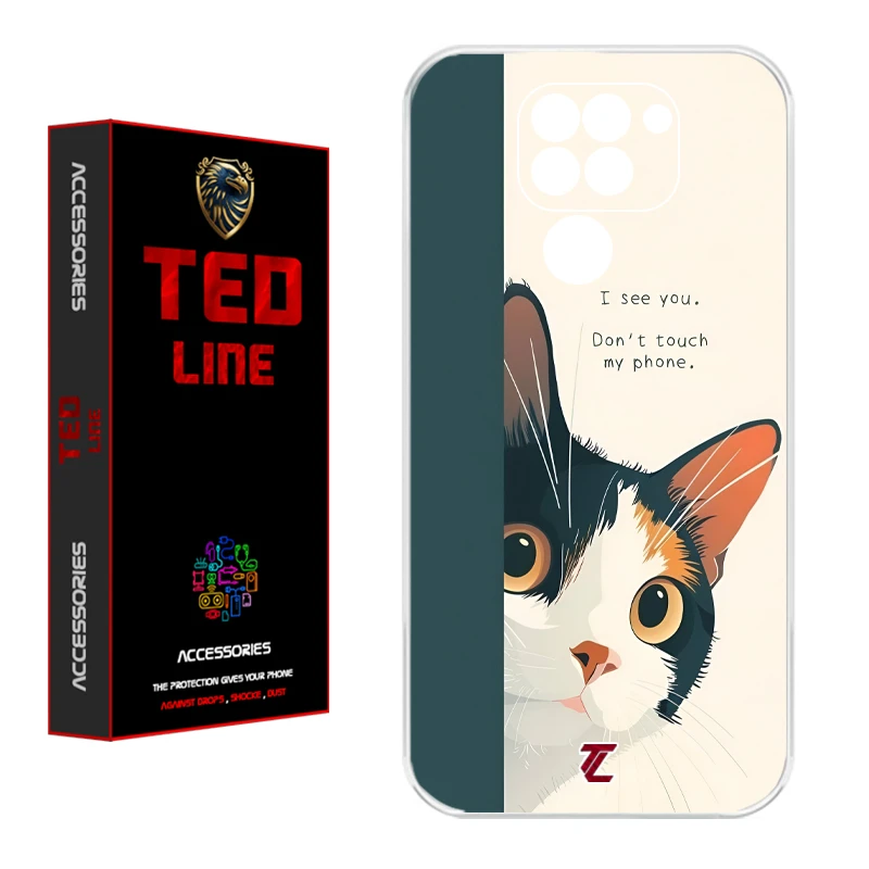 کاور تدلاین طرح گربه کد 1222 مناسب برای گوشی موبایل شیائومی Redmi Note 9