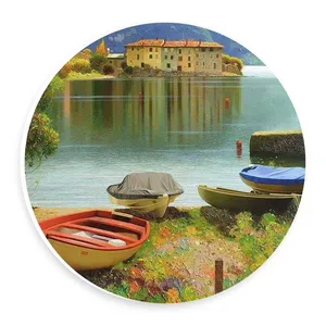 دیوارکوب طرح قایق ها در کنار دریاچه مدل wtb880