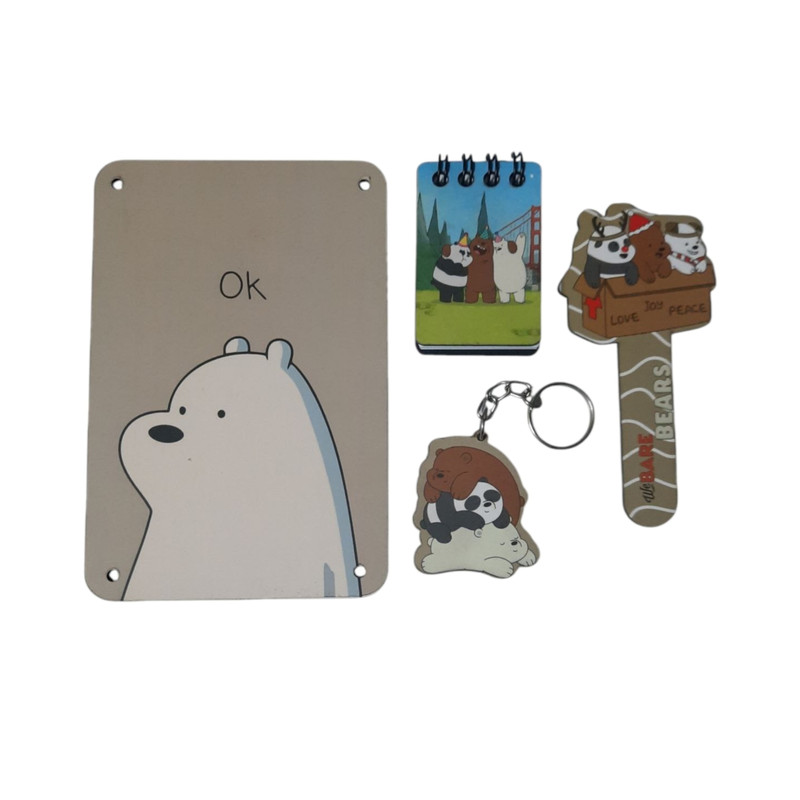 ست لوازم التحریر مدل خرس های کله فندقی مجموعه 4 عددی