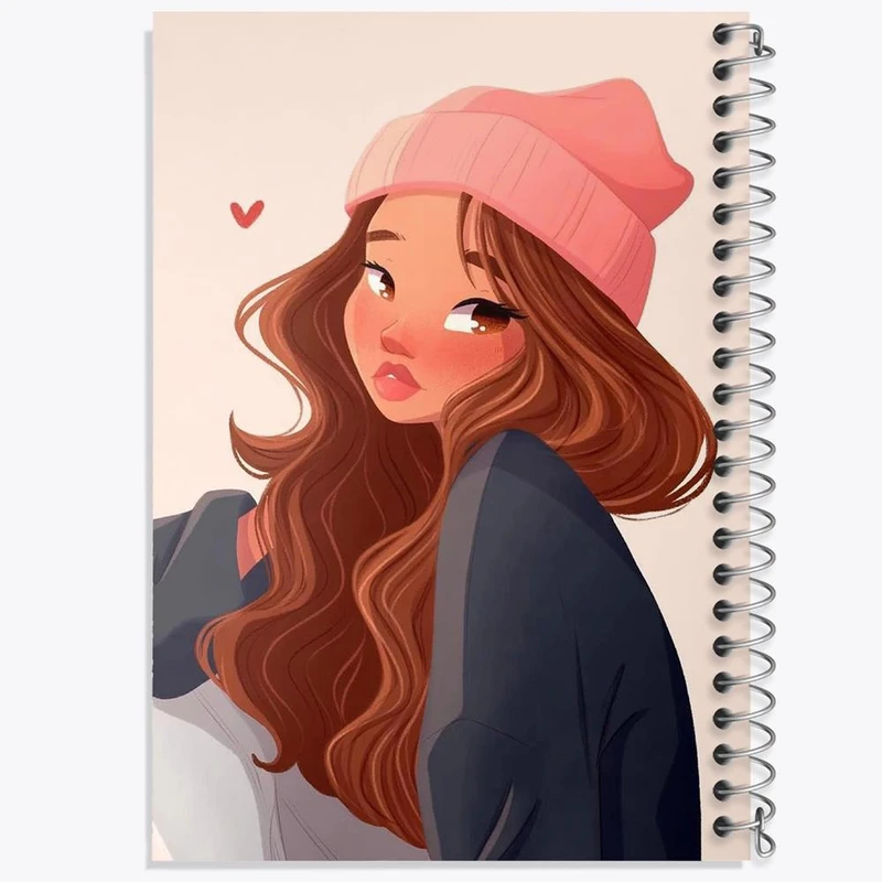 دفتر شطرنجی 50 برگ خندالو طرح دخترانه کد 25630