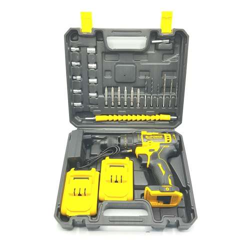 دریل شارژی چکشی نئوپاور کد 908 مجموعه 26 عددی