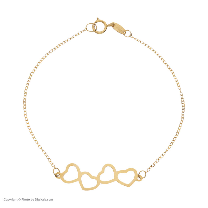 دستبند طلا 18 عیار زنانه مایا ماهک مدل MB1340 طرح قلب