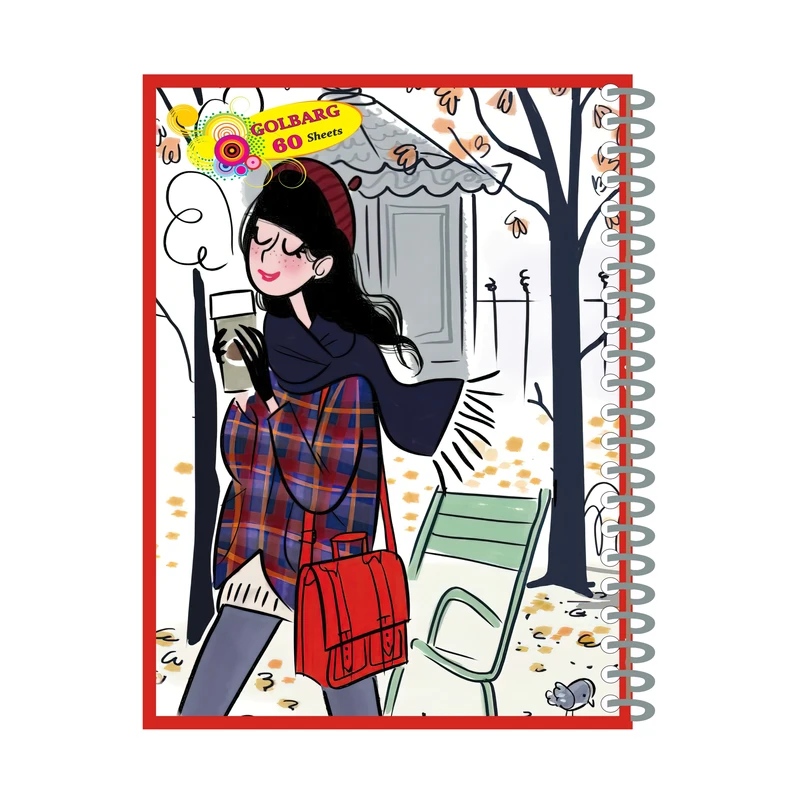 دفتر مشق 60 برگ گلبرگ طرح دختر فانتزی کد 414