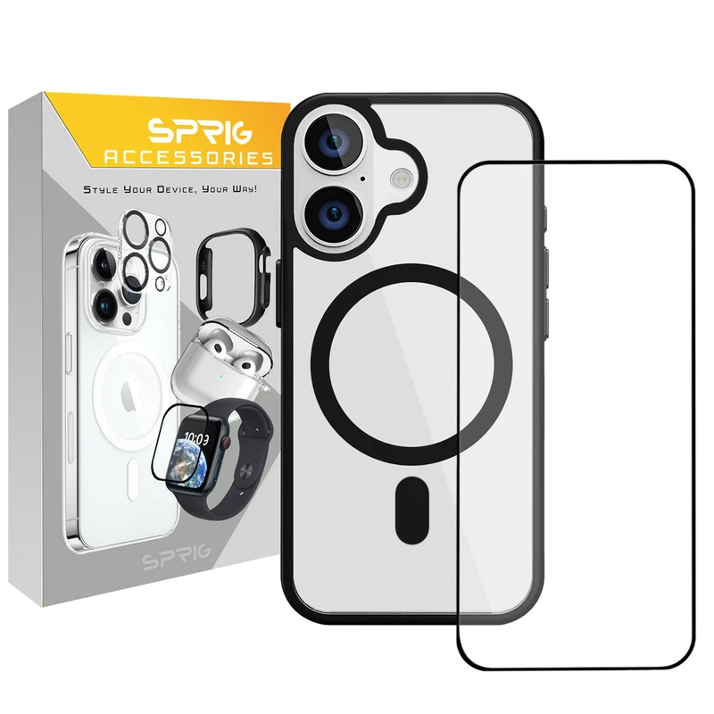 کاور اسپریگ مدل CB-Magsafe مناسب برای گوشی موبایل اپل Iphone 17 به همراه محافظ صفحه نمایش