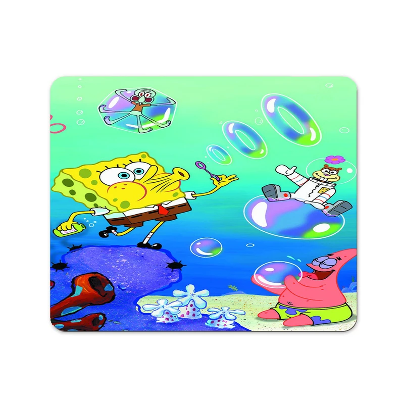 ماوس پد پاد آفرین مدل کارتونی طرح باب اسفنجی کد P155 سایز 24*19 سانتی متر