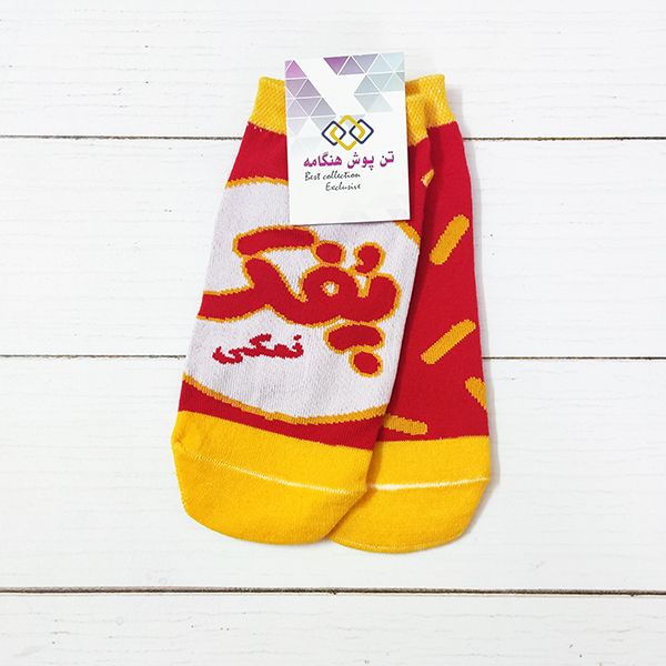 جوراب ساق کوتاه پسرانه تن پوش هنگامه مدل پفک نمکی تا به تا کد R11 - - 2