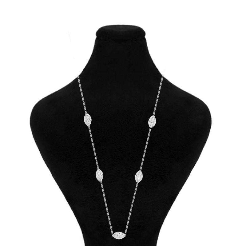 گردنبند طلا 18 عیار زنانه ماوی گالری مدل کارتیه و بیضی البر س 5