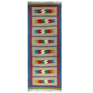 گلیم دستبافت کناره آریا راگز مدل glm 1106