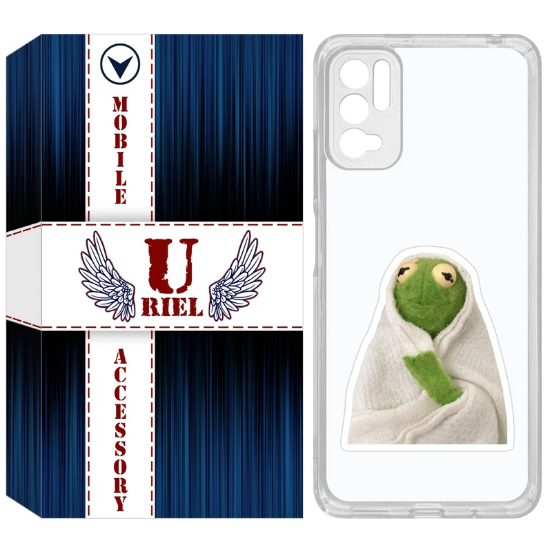 کاور یوریل مدل Clear کد 82 طرح قورباغه مناسب برای گوشی موبایل شیائومی Redmi Note 10 5G / Note 11SE / Poco M3 Pro