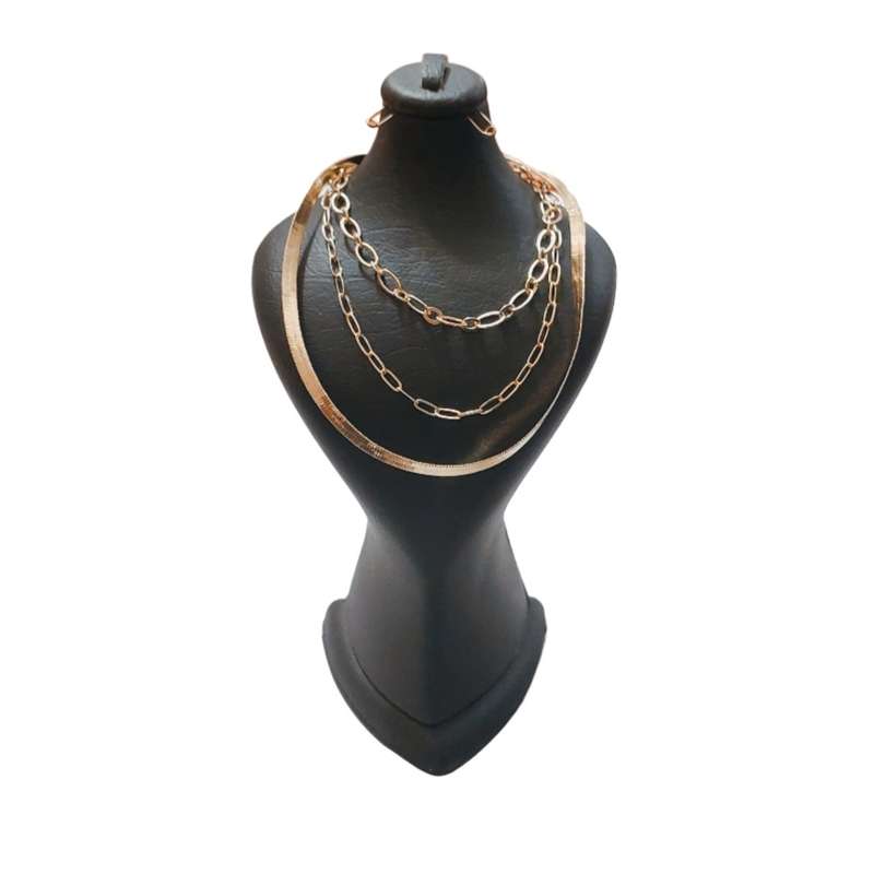 گردنبند زنانه مدل ماری 8 مجموعه 3 عددی