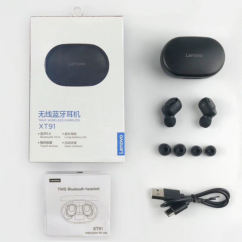 هدست لنوو مدل BEH XT91 TWS True Earphone Wireless  Noise Reduction 3