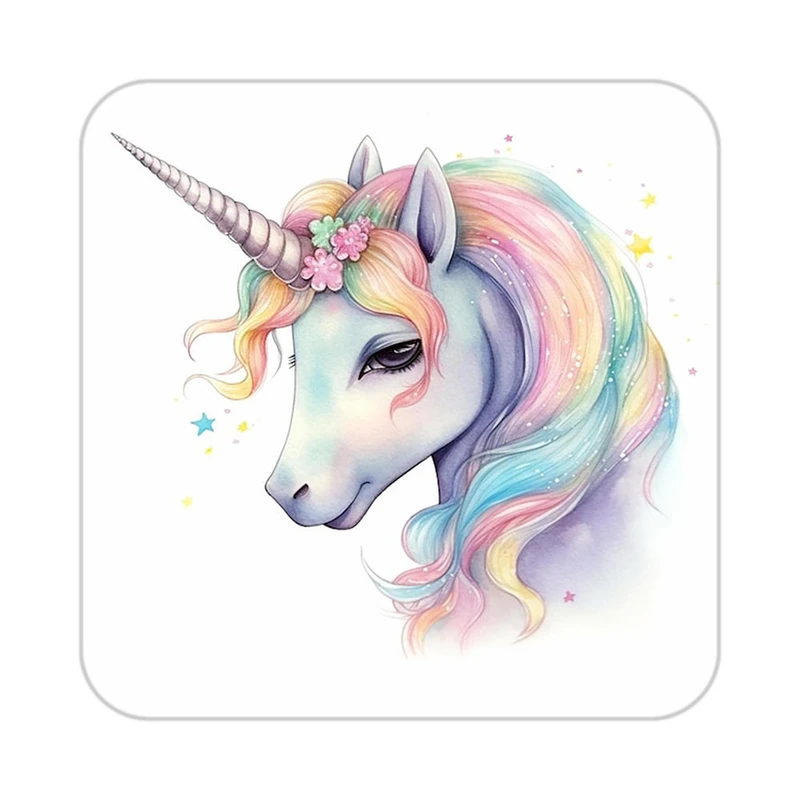 زیر لیوانی کاکتی طرح اسب تک شاخ و یونیکورن مدل mp32915