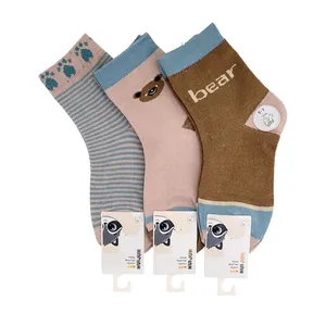 جوراب بچگانه مدل تدی - کد 11-05052- بسته 3 عددی