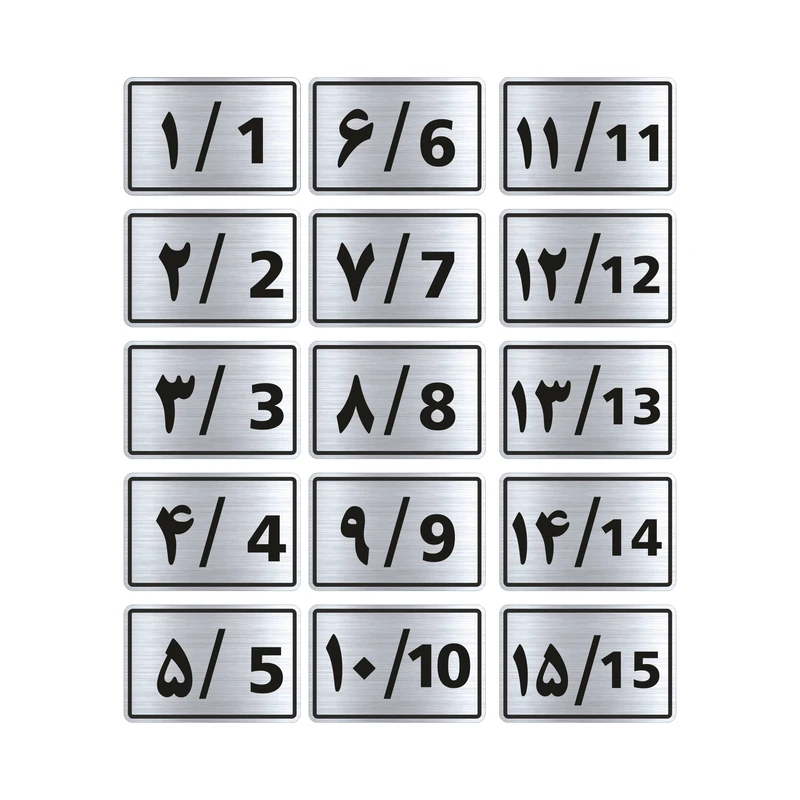 تابلو راهنما طرح پلاک اعداد مدل GNS915 مجموعه 15 عددی