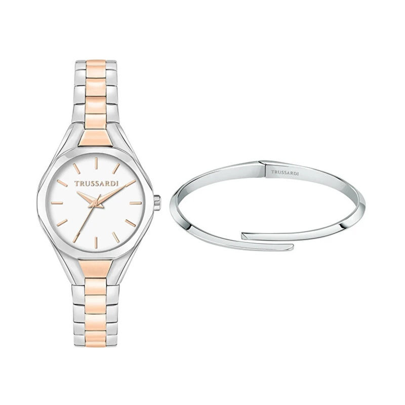 ست دستبند و ساعت مچی عقربه ای زنانه تروساردی مدل R2453159503