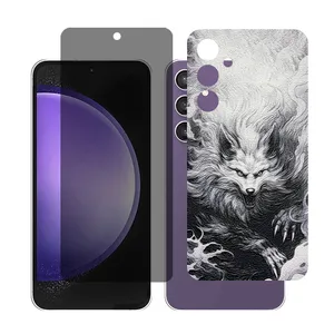 Glass Together model Privacy Screen Protector Suitable for Samsung Galaxy A55 Mobile Phone with Back cover sticker