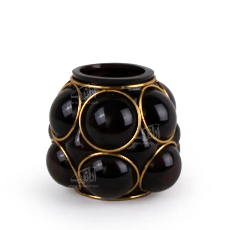 گلدان آبگینه‏ قاب فلزی‏ ‏ بنفش‏ طرح ‏حباب‏ مدل 1016100005