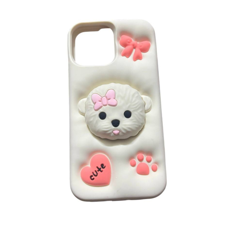 کاور مدل سیلیکونی طرح سگ Cute کد 109  مناسب برای گوشی موبایل اپل  Iphone 12 promax