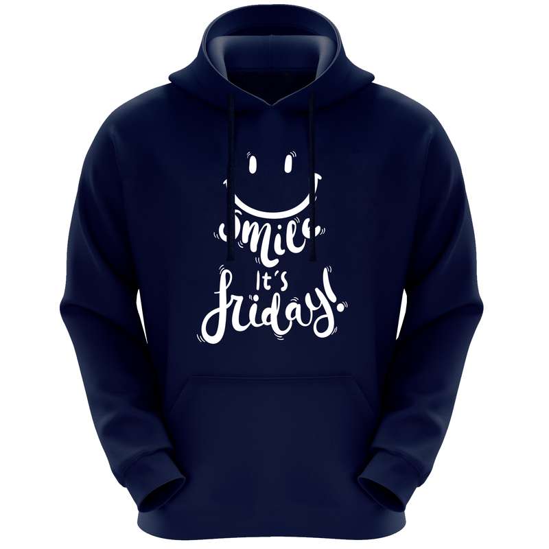 هودی زنانه مدل لبخند R28 رنگ سرمه ایی