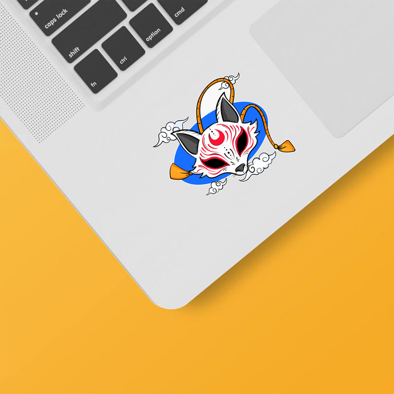 استیکر لپ تاپ و موبایل بووم طرح روباه انیمه مدل Kitsune کد MM80