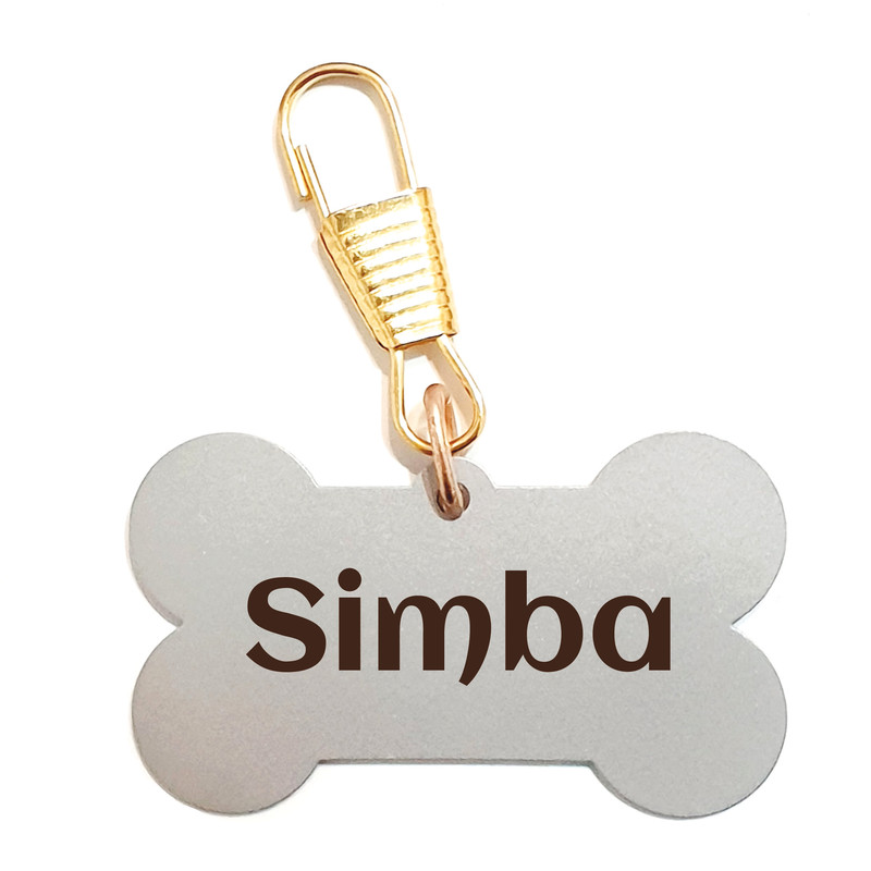 پلاک شناسایی سگ مدل استخوان طرح Simba