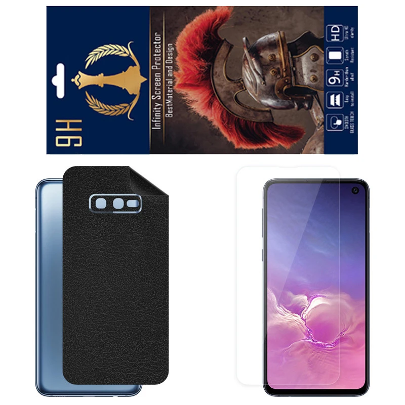 برچسب پوششی اینفینیتی مدل CH مناسب برای گوشی موبایل سامسونگ Galaxy S10e به همراه محافظ صفحه نمایش 