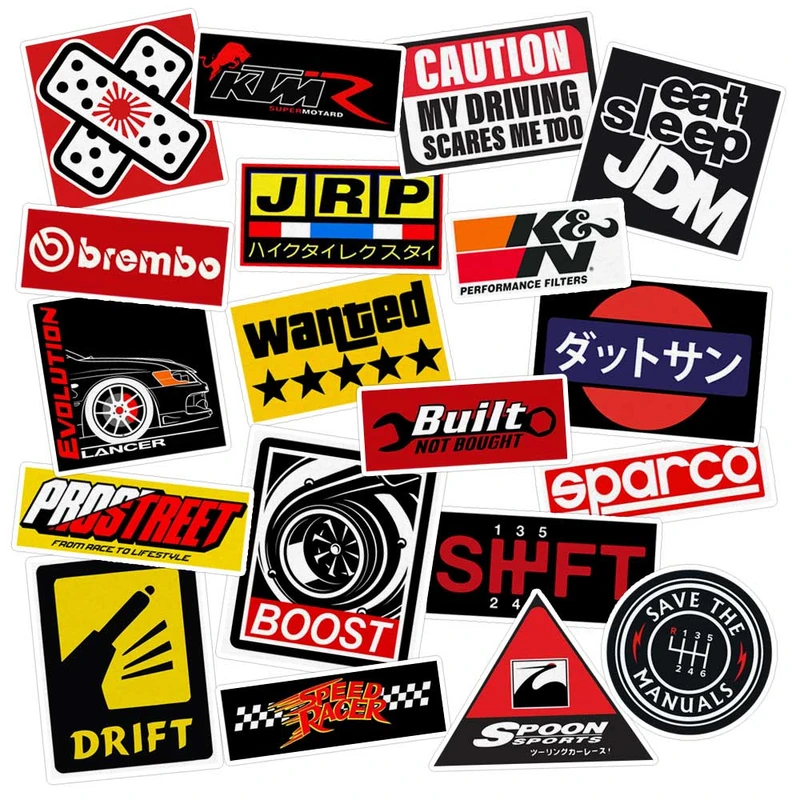 برچسب خودرو ماسا دیزاین طرح BOOST کد CA006 مجموعه 19 عددی