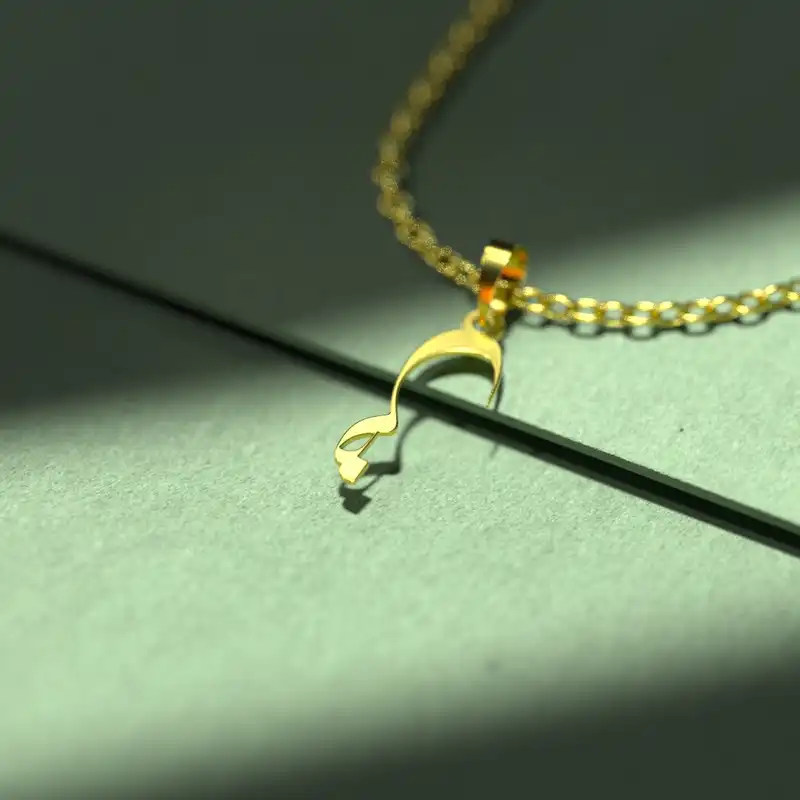 گردنبند طلا 18 عیار زنانه مدوپد مدل حرف ض کد I3-1-1702