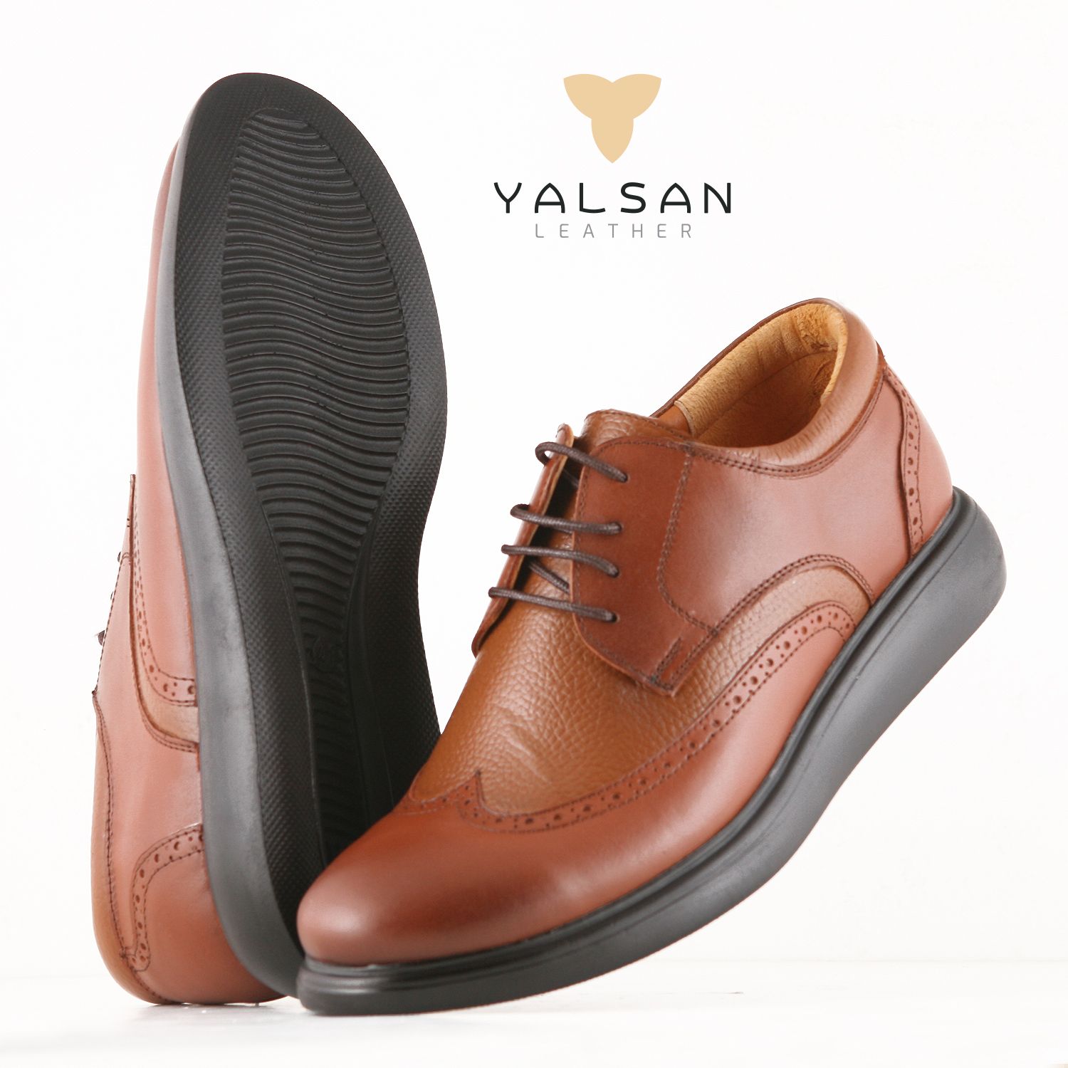 کفش روزمره مردانه چرم یلسان مدل مدل گرشا کد GF-531-asl -  - 5