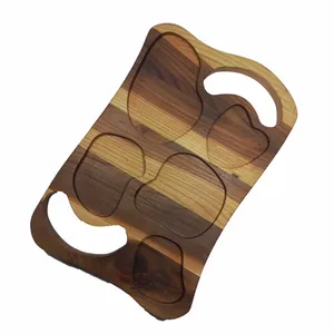 سینی سرو گوراب چوب طرح دفرمه مدل A1052