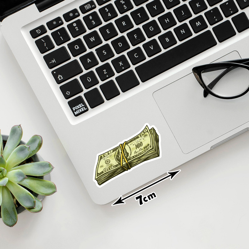 استیکر لپ تاپ پیکسل میکسل مدل دلار