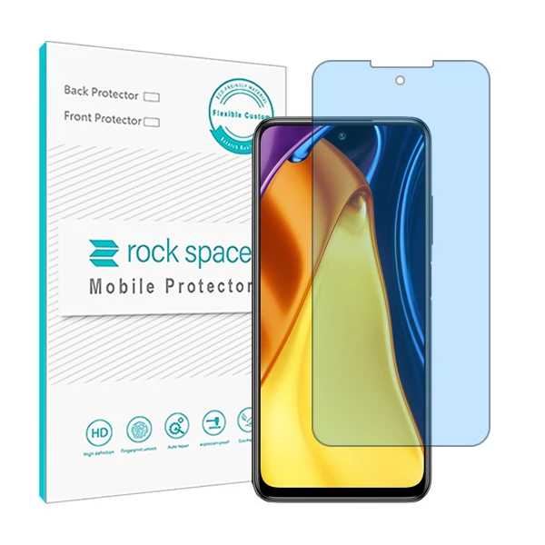 محافظ صفحه نمایش ضد اشعه آبی راک اسپیس مدل HyBLU مناسب برای گوشی موبایل شیائومی Poco M3 Pro
