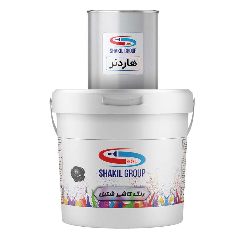 رنگ مخصوص کاشی سفید براق شکیل کد SH-WHIT وزن 5.4 کیلوگرم به همراه هاردنر