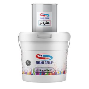 رنگ مخصوص کاشی طوسی براق شکیل کد SH-GRY وزن 5.4 کیلوگرم به همراه هاردنر