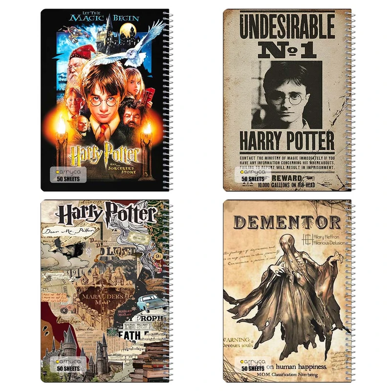 دفتر نقاشي 50 برگ کارنيکا طرح هری پاتر Harry Potter کد 46955 مجموعه 4 عددی