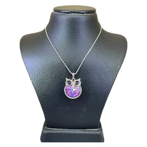 گردنبند نقره زنانه سواروسکی مدل طرح جغد کد 44741