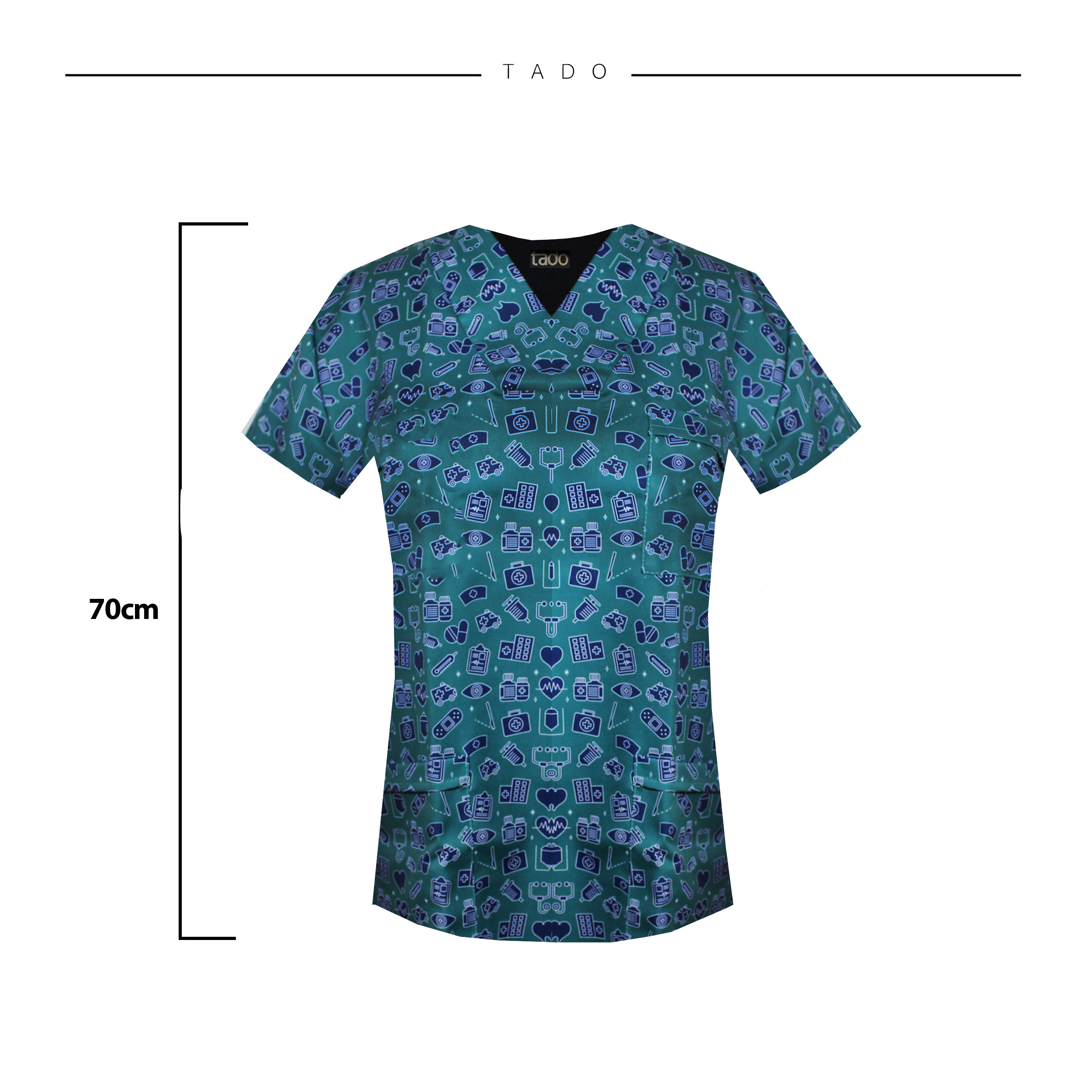 ست کلاه و روپوش پزشکی مردانه تادو مدل RO27