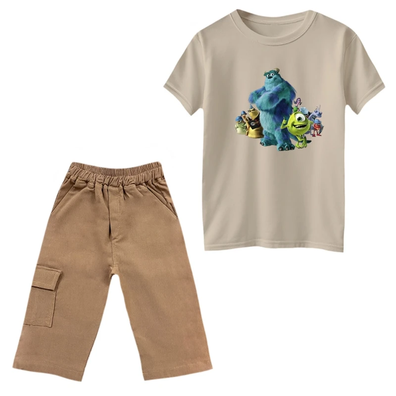 ست تی‌شرت و شلوارک پسرانه مدل کارخانه هیولاها کد 2