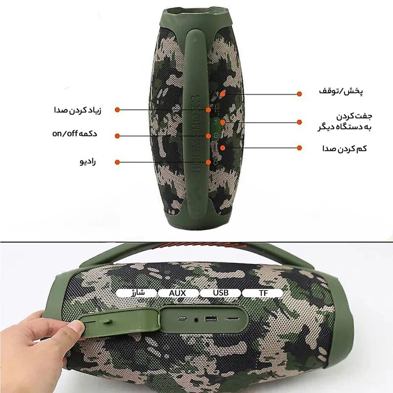 اسپیکر بلوتوثی قابل حمل مدل BoomBox3