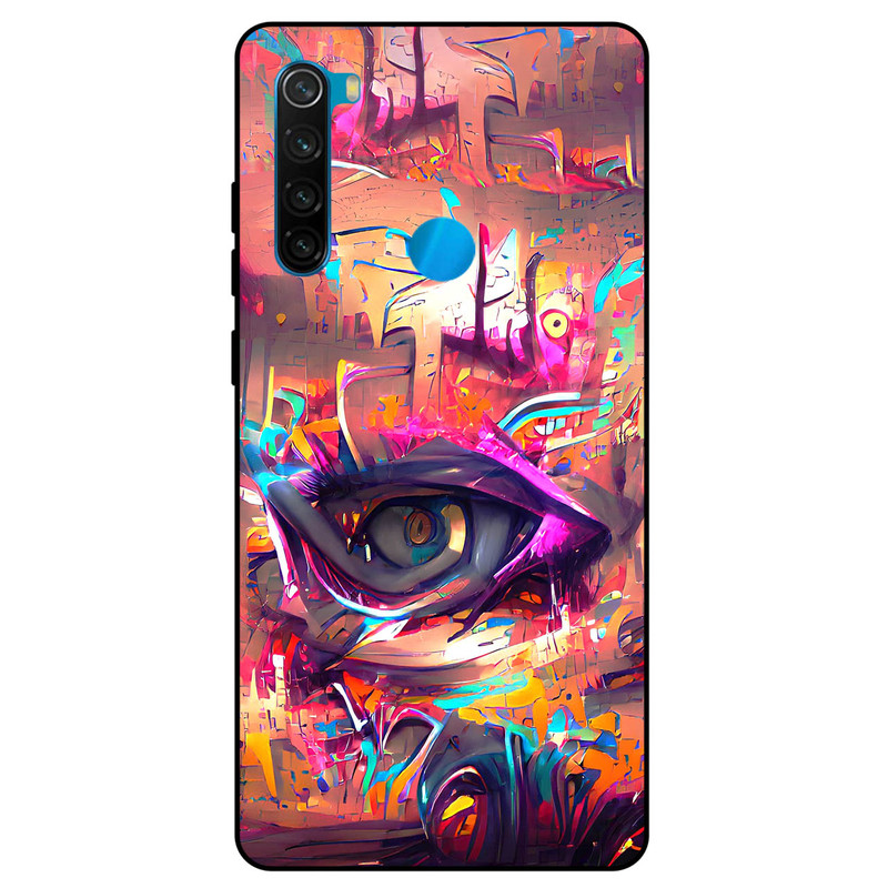 کاور مگافون طرح چشم مدل 2823 مناسب برای گوشی موبایل شیائومی Redmi Note 8T  
