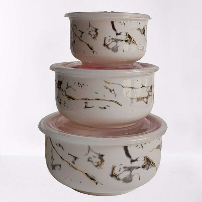 ظرف نگهدارنده طرح ماربل مجموعه 3 عددی