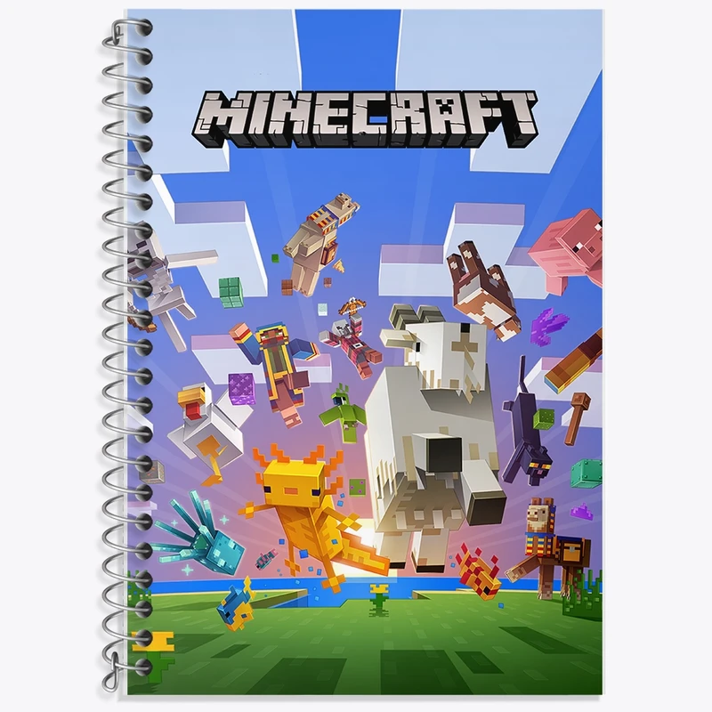 دفتر لغت 50 برگ خندالو طرح ماینکرافت (Minecraft) کد F2429