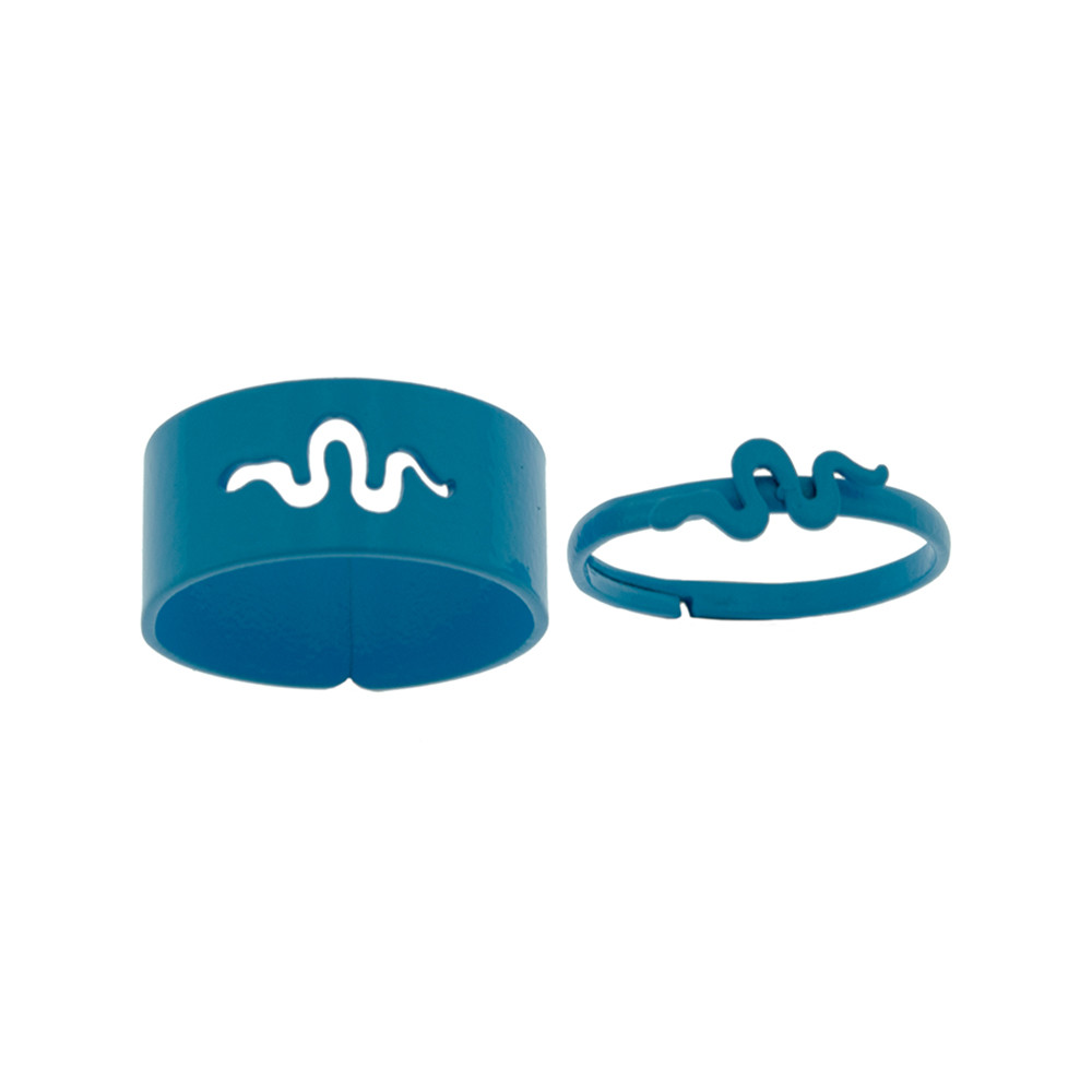 انگشتر زنانه برانت طرح مار مکمل بسته دو عددی