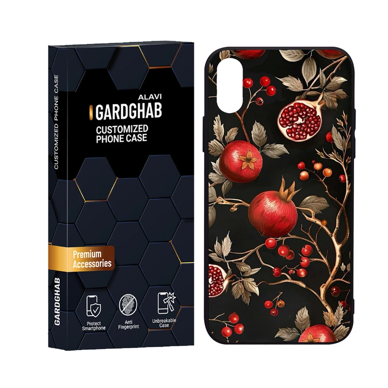 کاور گارد قاب علوی مدل دورژله ای پشت گلس هنری مناسب برای گوشی موبایل اپل iPhone X / XS