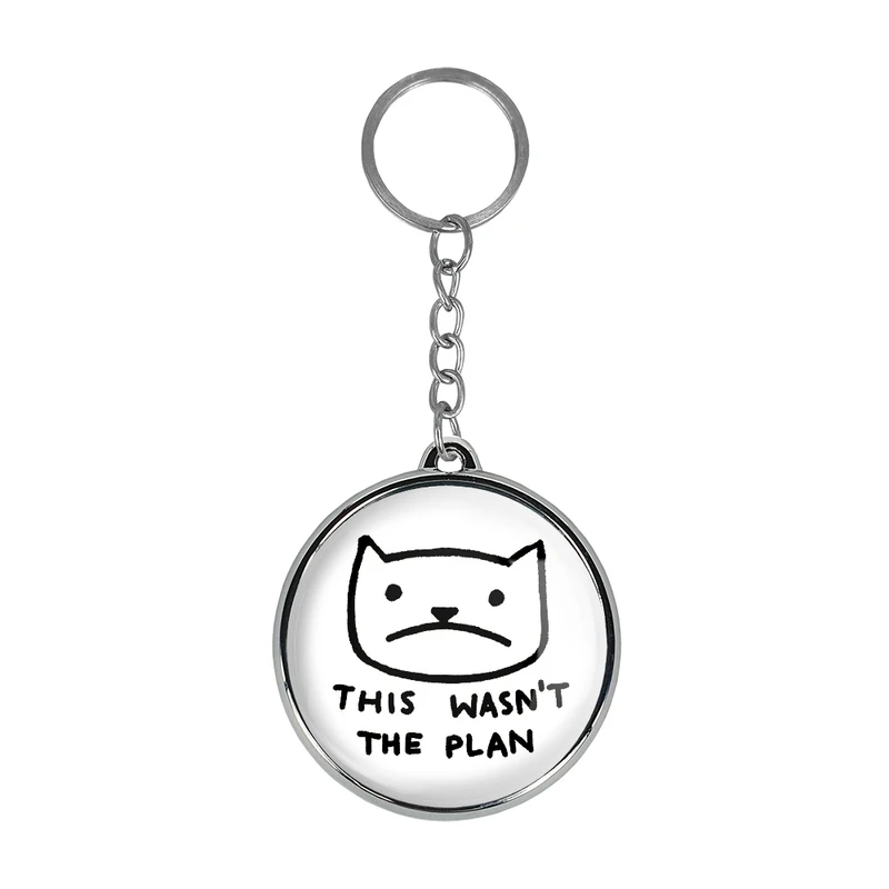 جاکلیدی خندالو طرح گربه ناراحت مدل دوطرفه کد 2929129292