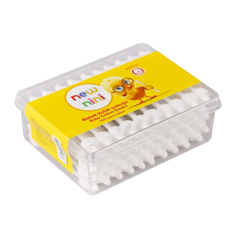 گوش پاک کن کودک نیو نی نی مدل محافظ دار بسته 60 عددی