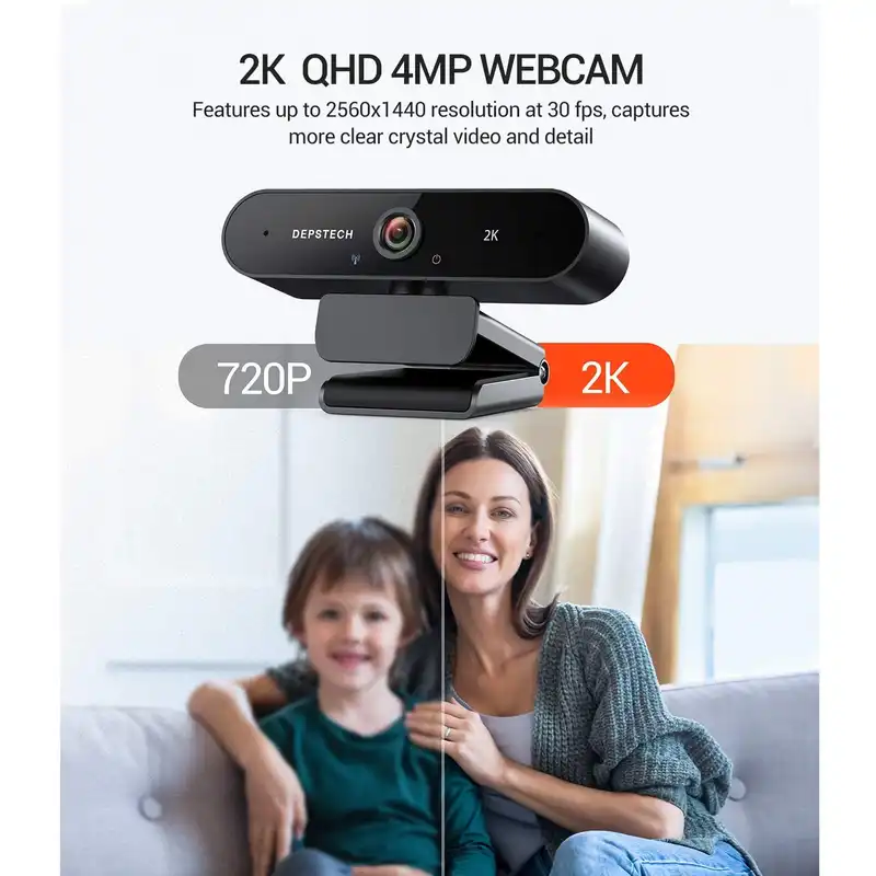 وب کم دپستچ مدل 2K QHD Video Calling